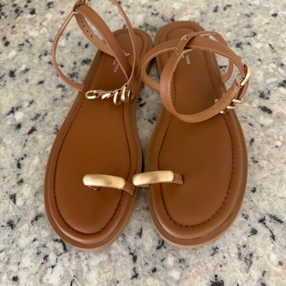 Rag & Bone 'Geo' Brown Ring Open Toe Sandals Size 35.5 (6.5) - Picture 2 of 5